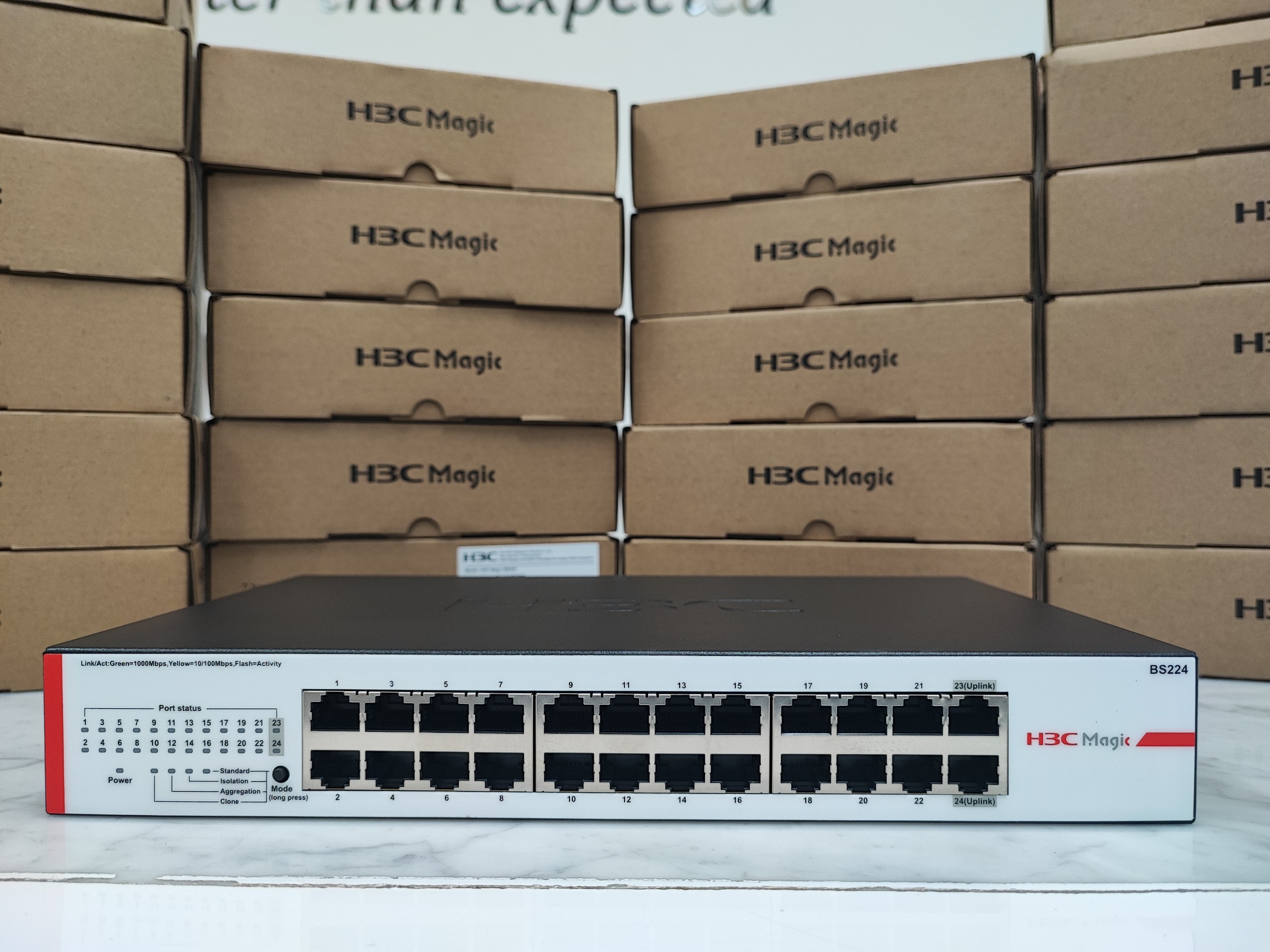 Bộ Chia Mạng Switch Để Bàn H3C BS224 Hàng Chính Hãng 24 Cổng Gigabit, Tốc Độ 48Gbps