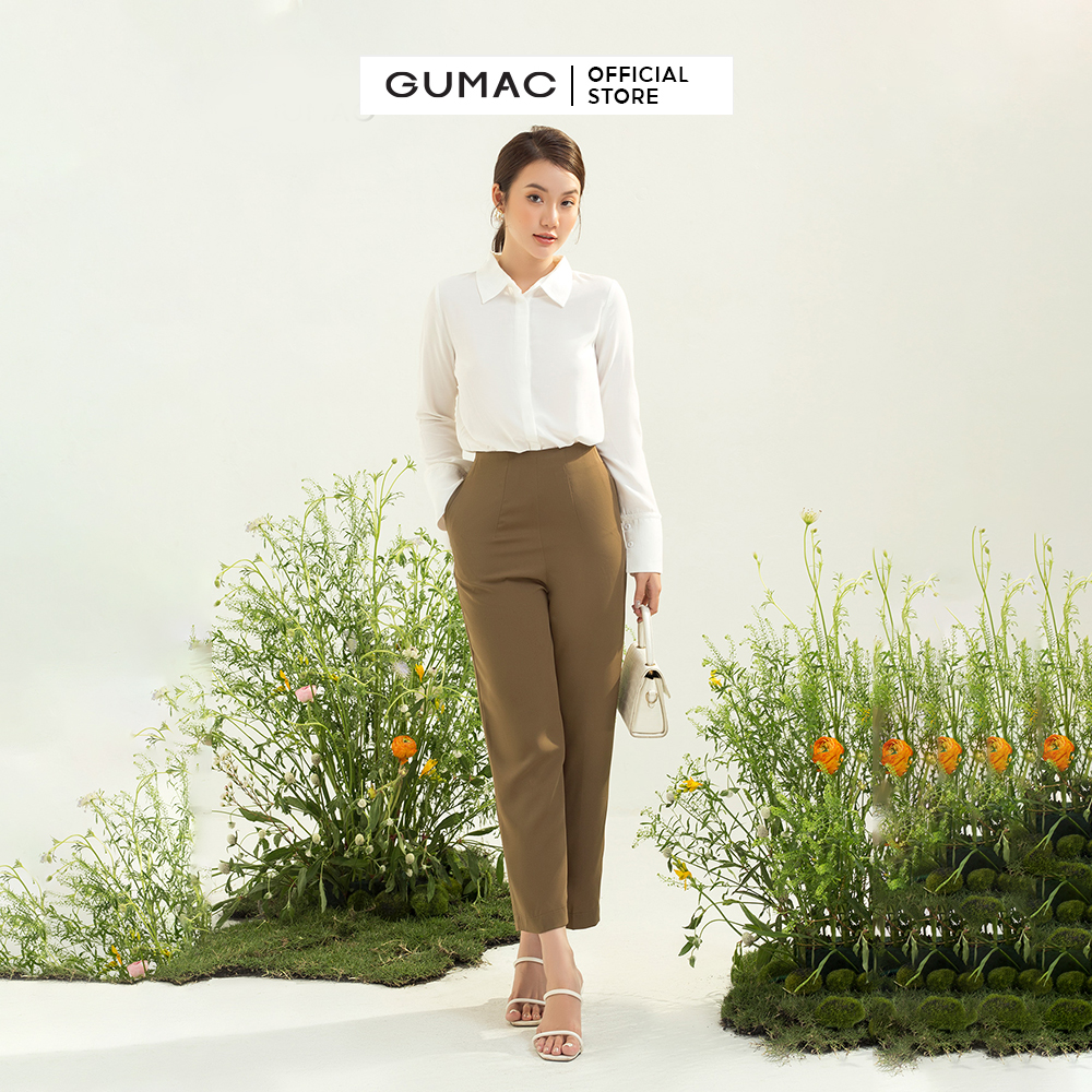 Áo sơ mi nữ GUMAC AC03029 giấu nút thời trang công sở thanh lịch