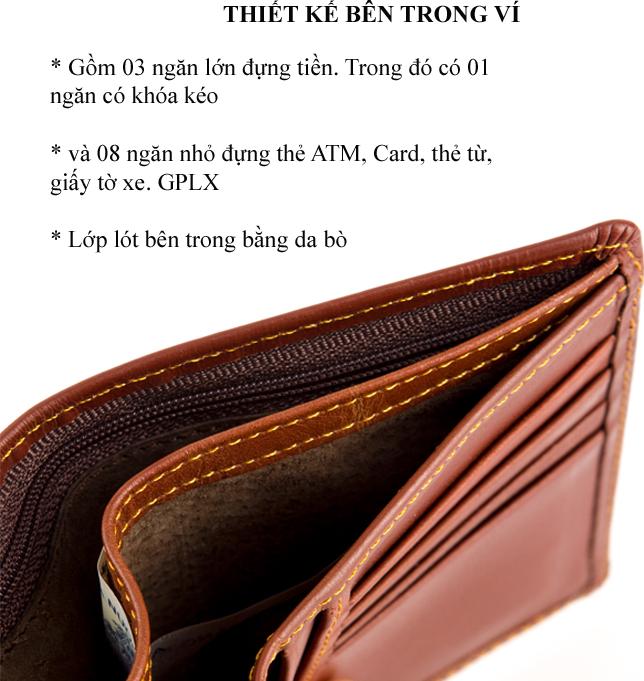 Ví nam da bò Chakovet cao cấp dòng sản phẩm cho quý ông sang trọng lịch lãm, màu đỏ đô CKV366