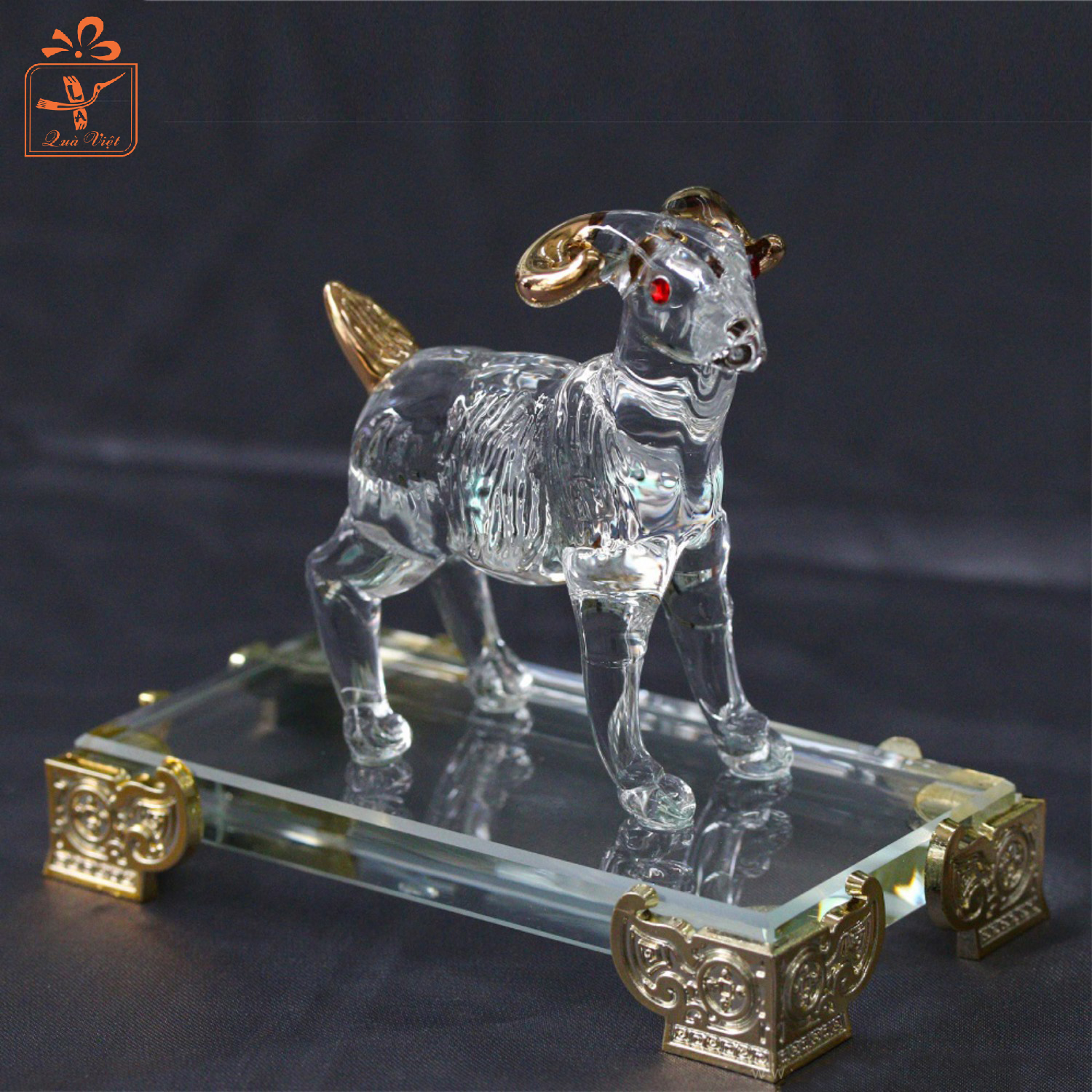 Bộ 12 Con giáp Si vàng - Tượng Dê