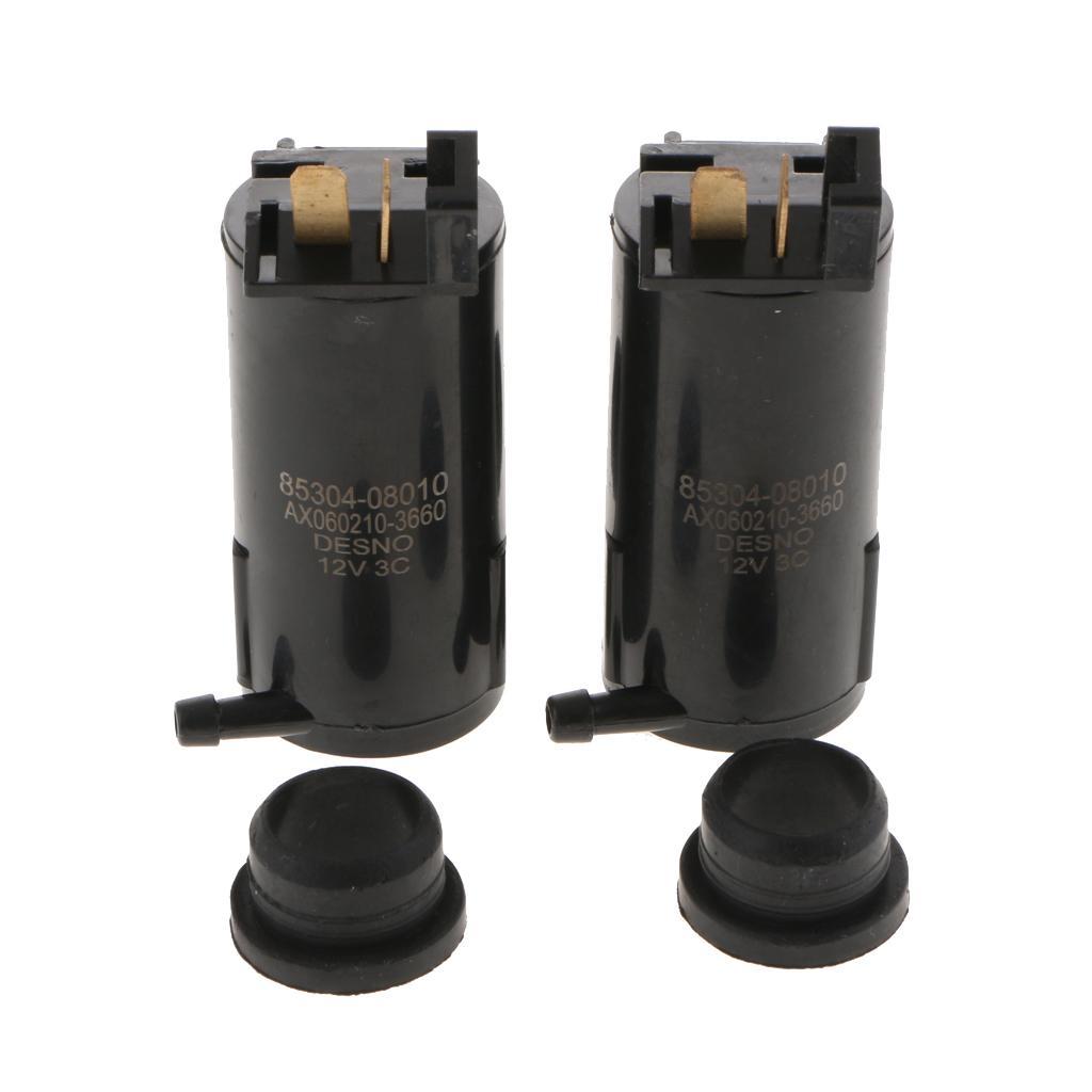4x2 Pieces Universal 12V Car Vehicles Windshield Washer Pump Nozzle Motor