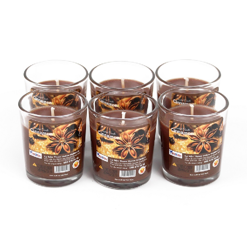 Hộp 6 ly nến thơm votive Miss Candle FTRAMART NQM0413 Cinnamon