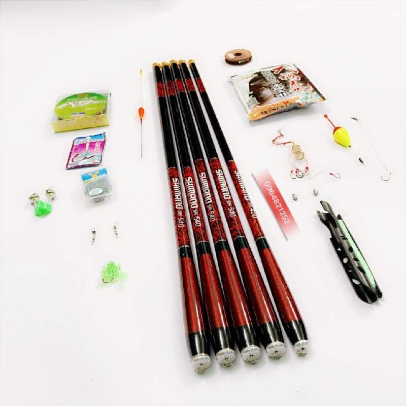 Cần câu tay 5H dài 6m3 phụ kiện 14 món cần tải cá lên 8kg hàng loại 1 hãng shimano siêu đẹp siêu bền y hình