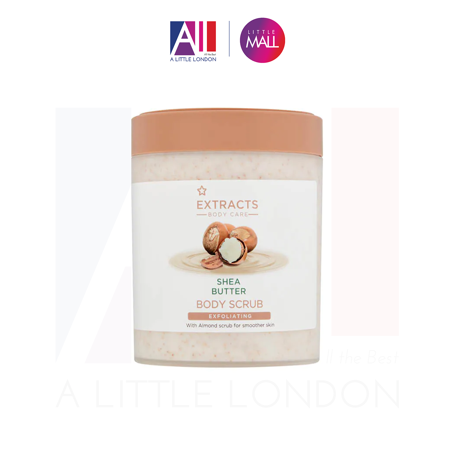 Tẩy da chết toàn thân bơ hạt mỡ Extracts Shea Butter Body Scrub 465ml