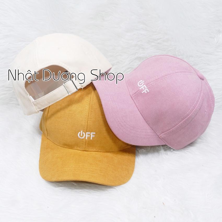 Mũ lưỡi trai, Nón kết vải nhung thêu chữ OFF đẹp thời trang phù hợp cho cả nam và nữ.