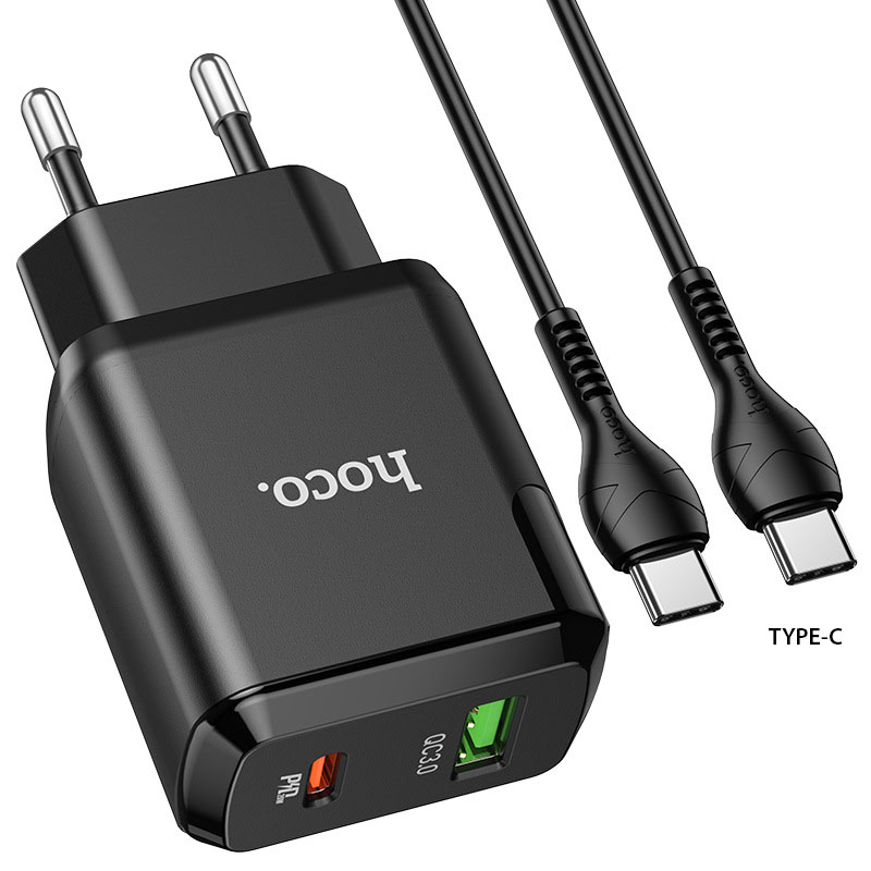 Củ sạc nhanh Hoco N5 cho android,iphone - Quick Chagre 3.0 - Phích cắm EU - chất liệu PC chống cháy - Thiết kế nhỏ gọn - Hàng chính hãng