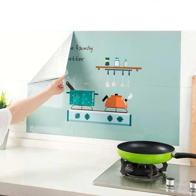 Giấy dán bếp Chịu Nhiệt chống thấm Xanh Cỏ Lá – khổ 60x90cm