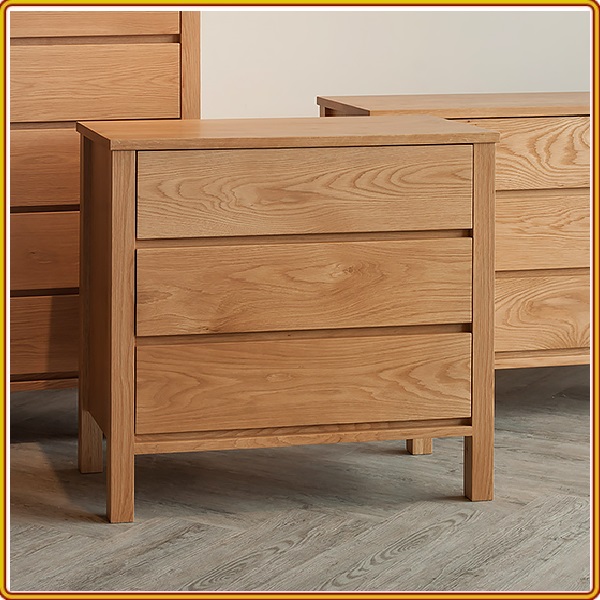 Tủ 3 ngăn kéo Tundo kiểu đứng màu sồi 77 x 40 x 76 cm