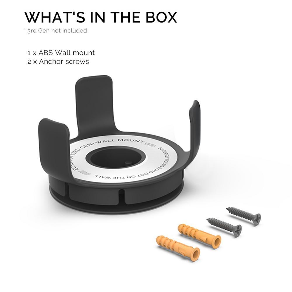 Giá treo tường cho hộp âm thanh trong nhà EchoDot thế hệ thứ 3 Giá đỡ cho Echo Dot 3 bằng vít Màu sắc: Trắng