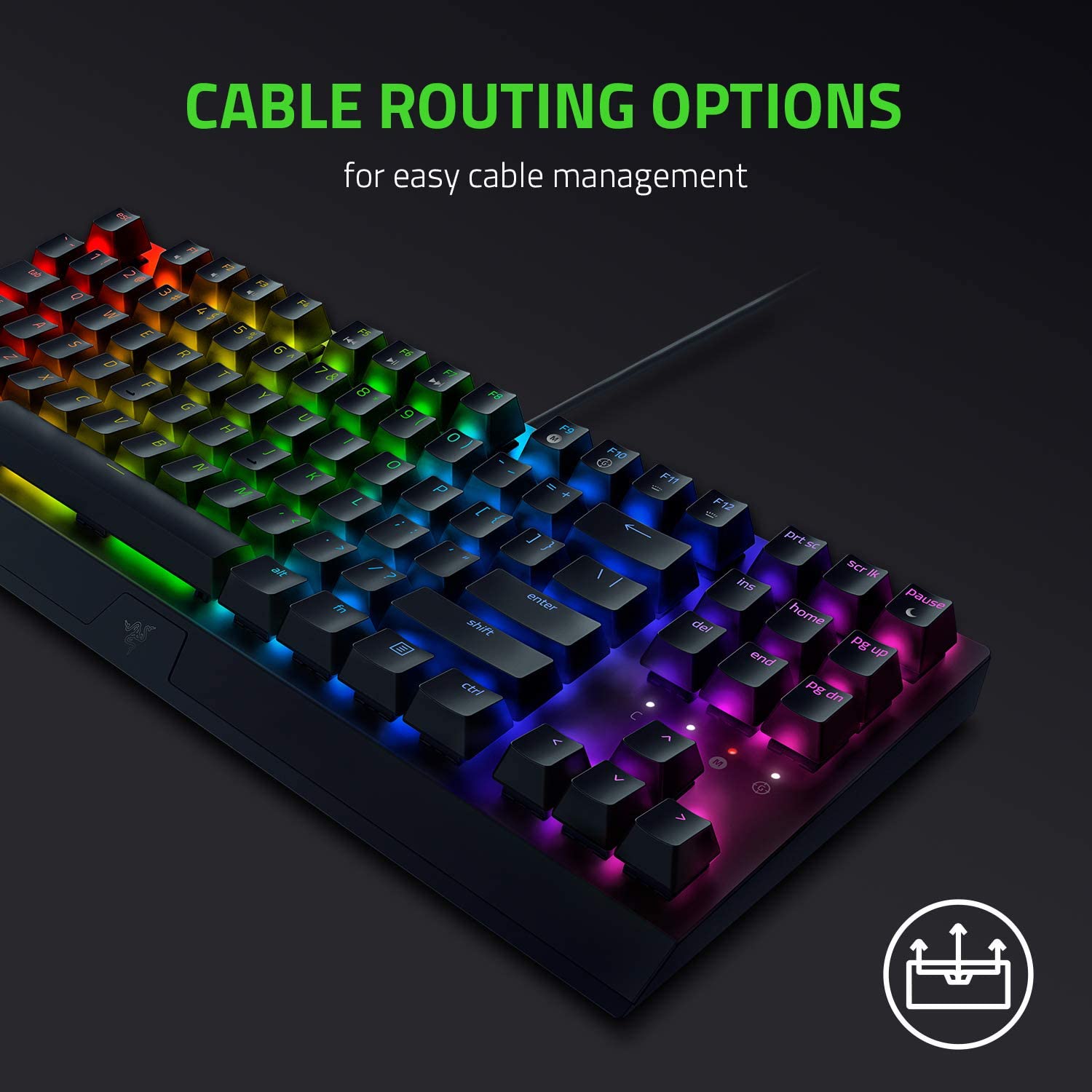 Bàn phím cơ Razer Blackwidow V3 Tenkeyless-Mechanical-US Layout-Yellow Switch - Hàng chính hãng