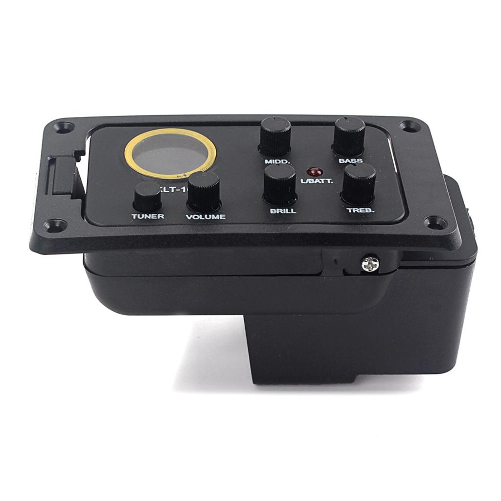 4-Band EQ Equalizer Acoustic Guitar Kits Preamp Piezo Pickup w/ Cable Screws