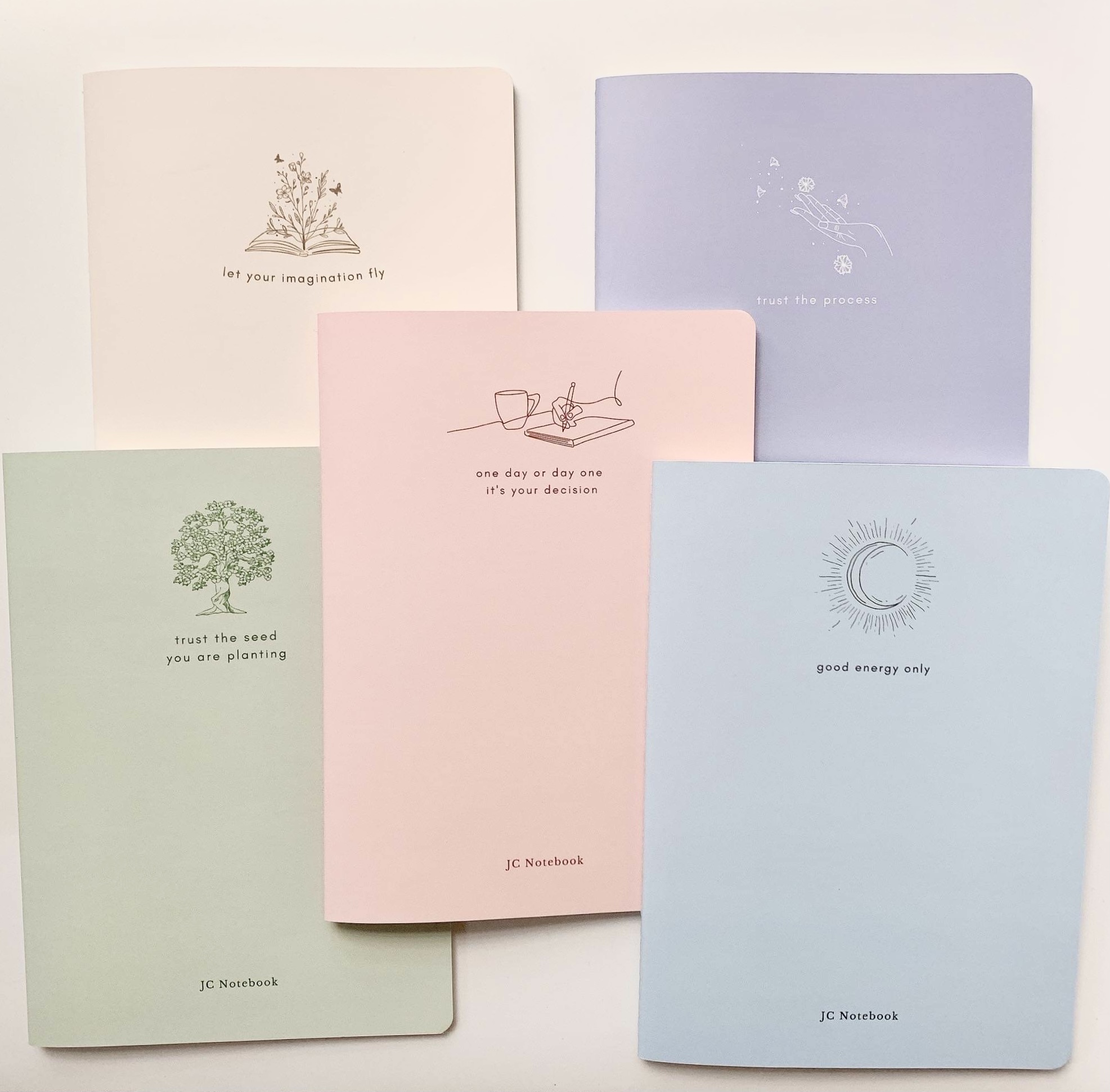 Vở may gáy kẻ ngang, vở caro ô vuông size B5, Green Pastel Notebook, Tập viết bài học sinh ruột dot grid, line kẻ dòng, sổ tay nhật kí