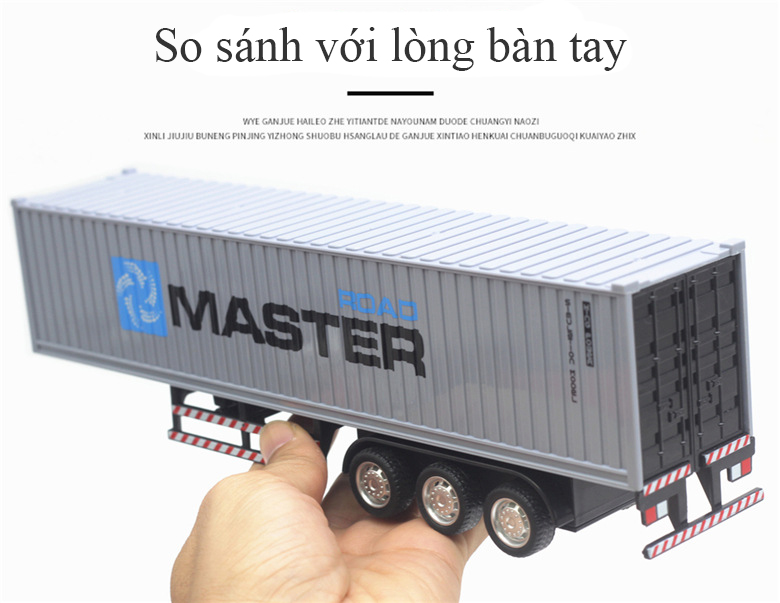 Xe đồ chơi mô hình đầu kéo container vận chuyển KAVY No.8807 đầu hợp kim tháo rời kích thước lớn tỷ lệ 1:48 - nhiều màu