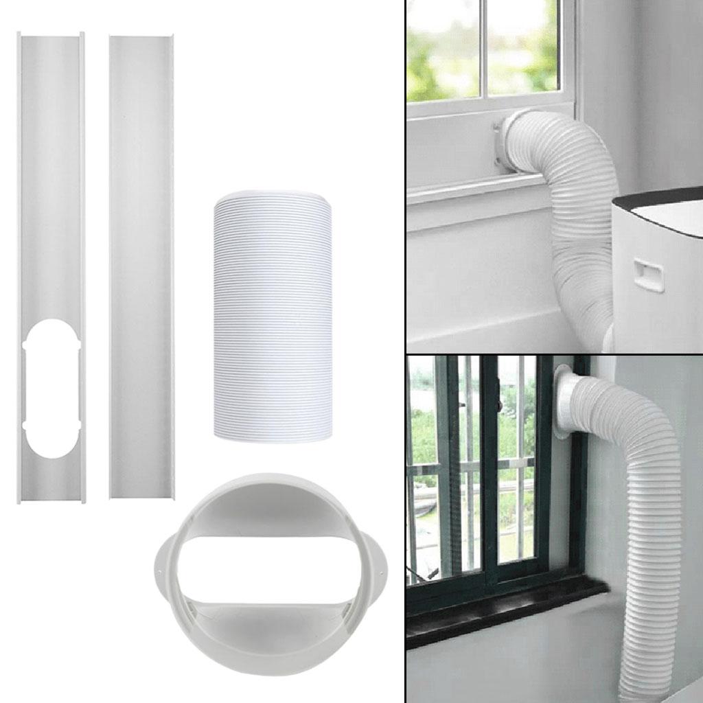 Air Conditioner Window Kit with Exhaust Hose Wind Shield