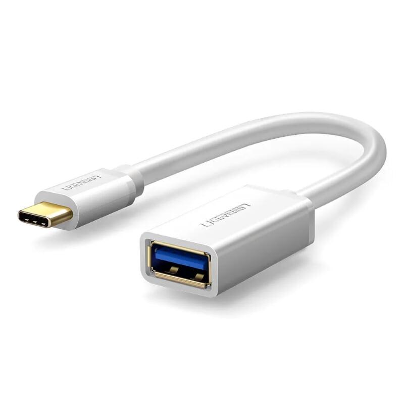 Ugreen UG30702US154TK 13CM Màu TRắng Dây USB Type-C sang USB 3.0 - HÀNG CHÍNH HÃNG