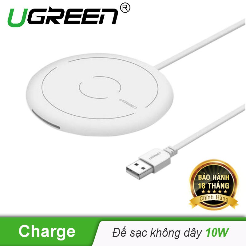 Đế sạc nhanh không dây 10W Ugreen 40922 -Hàng chính hãng