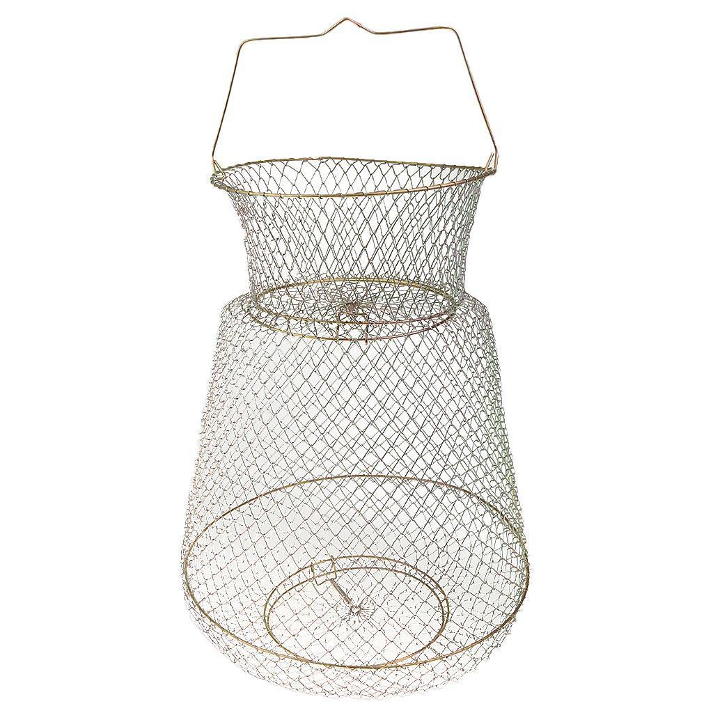 Foldable Metal Steel Wire Fish Lobster Mesh Fishing Net Prawn Crab Cage Trap Net