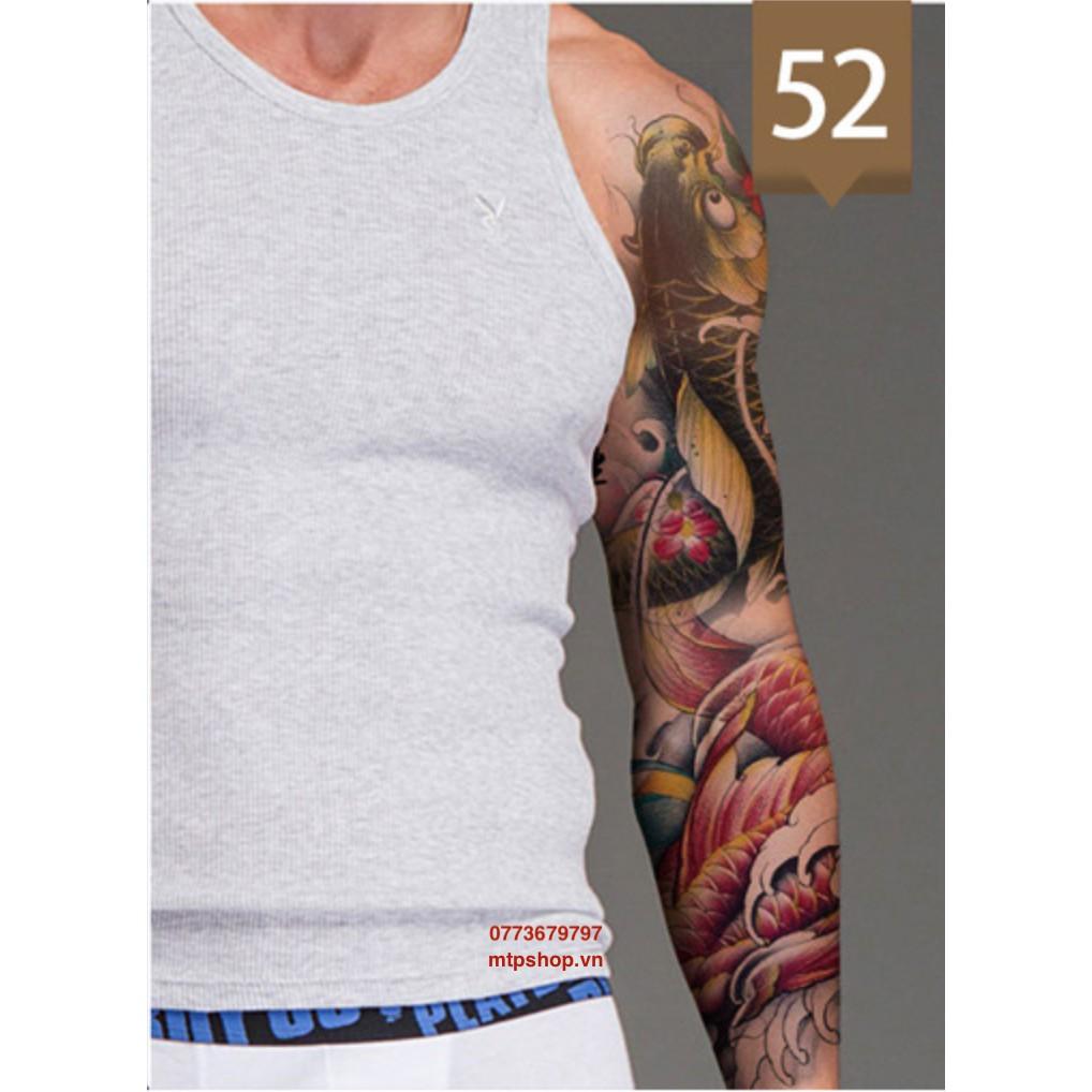 Hình xăm dán kín tay màu cao cấp 17x48cm