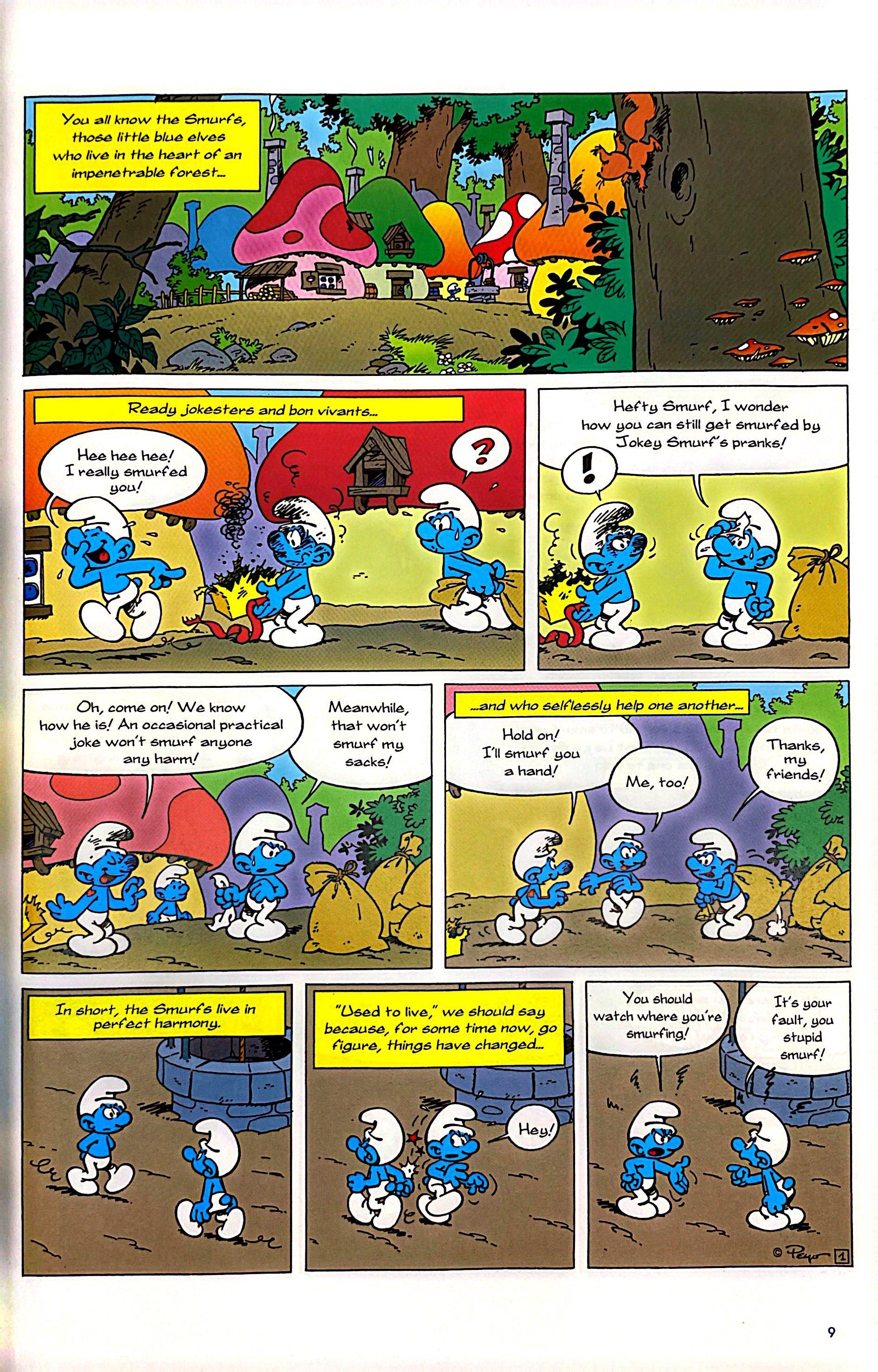 Sách ngoại văn: The Smurfs 3-In-1 #8 - The Smurf Menace, Can't Smurf Progress, And The Smurf Reporter