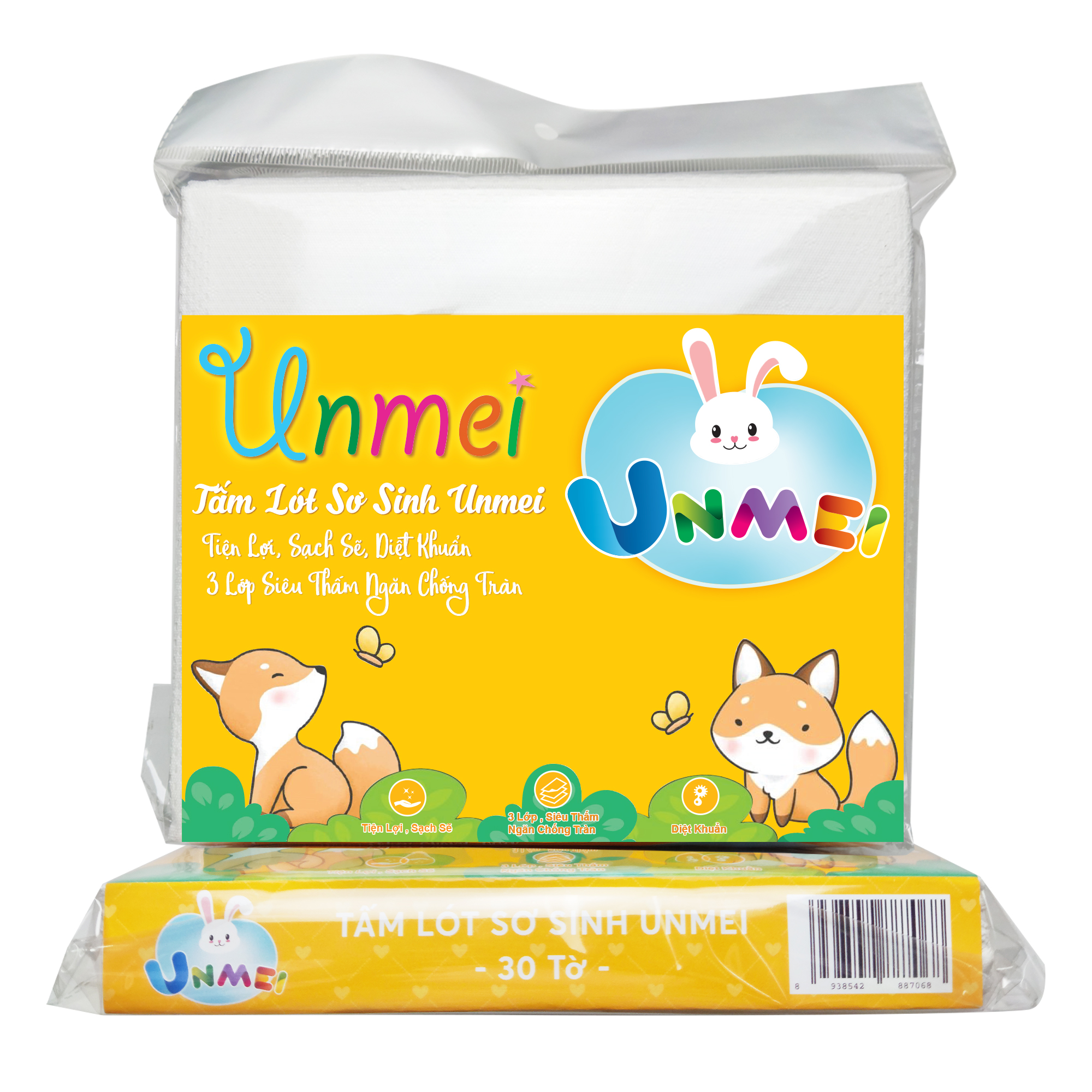 Combo 10 Bịch Miếng Lót Sơ Sinh Unmei NewBorn (30 miếng/Bịch)