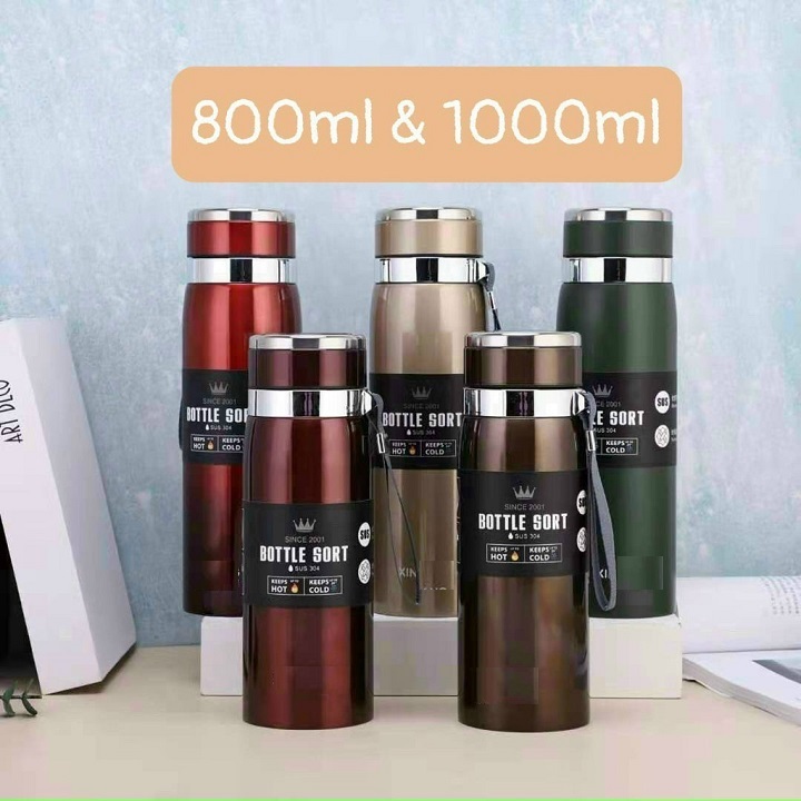 Bình giữ nhiệt bottle sport  inox 304 cao cấp nhiều màu