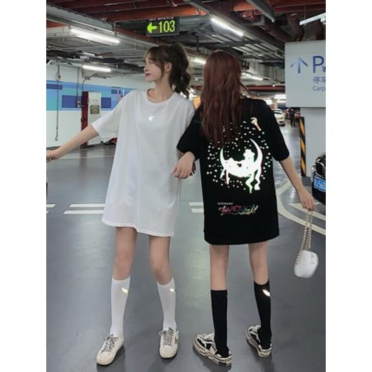 Áo Thun  Phản Quang  Nam Nữ In hình MẶt Trăng, áo chất, đi đêm, đi phượt bao ngầu, nhìn đã mắt