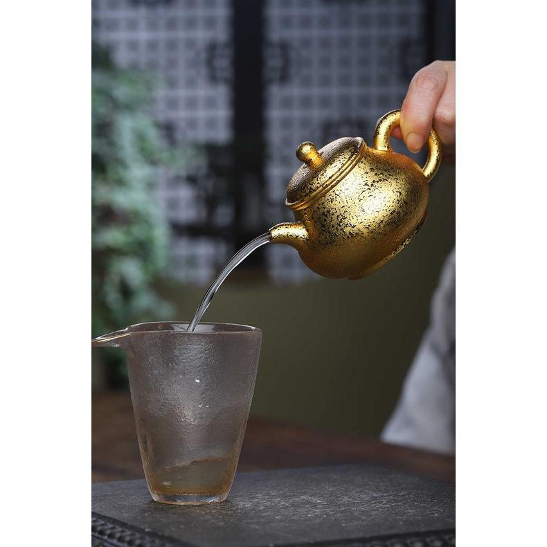 Ấm Tử Sa Phan Hồ Mạ Vàng 200ml – NN Lưu Phụng Anh – Nguyên khoáng Tử Chu Nê