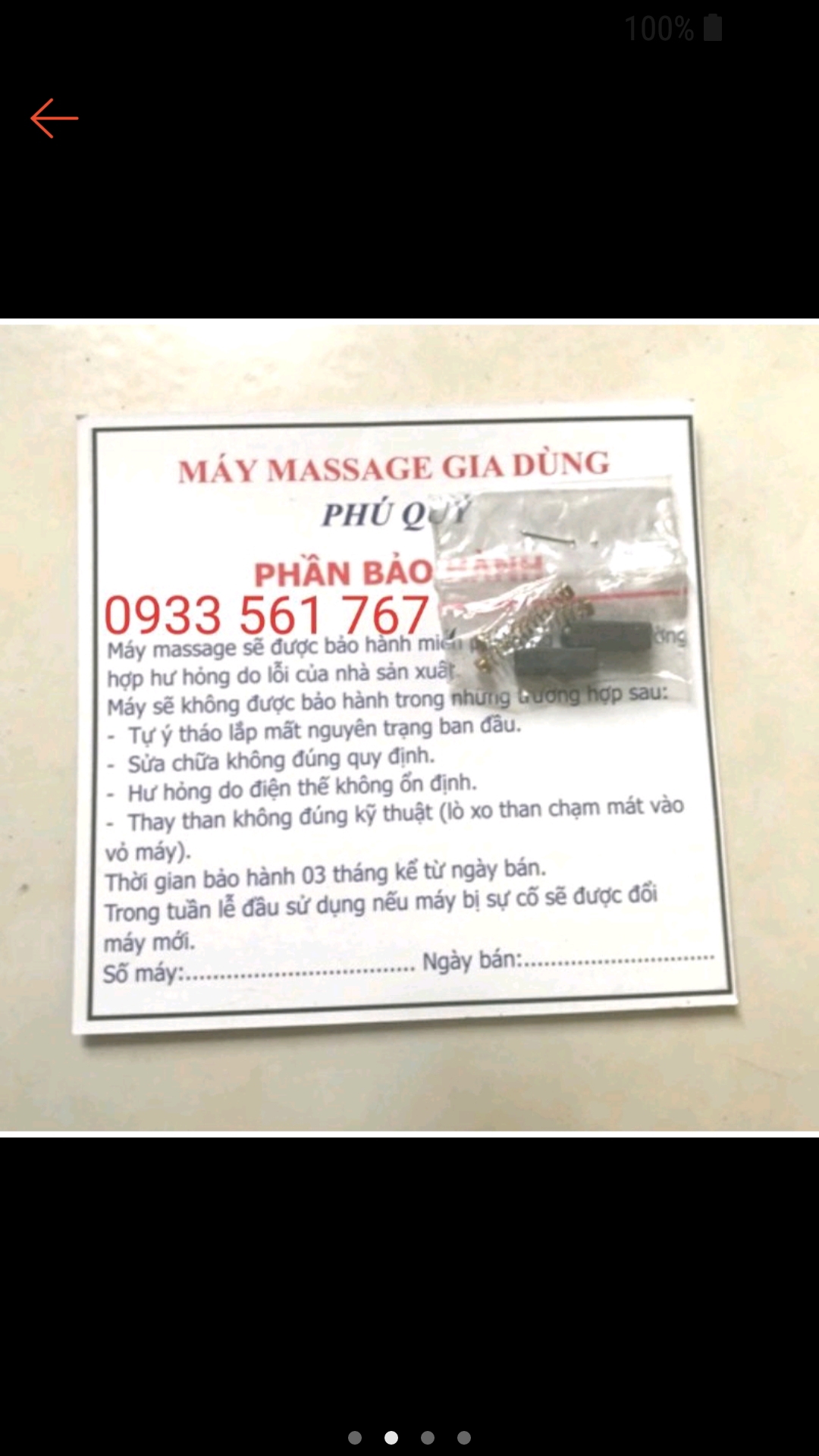 Máy Massage Đeo Tay Phú Quý LOẠI 1 (Tặng Kèm 1 Bộ Than)