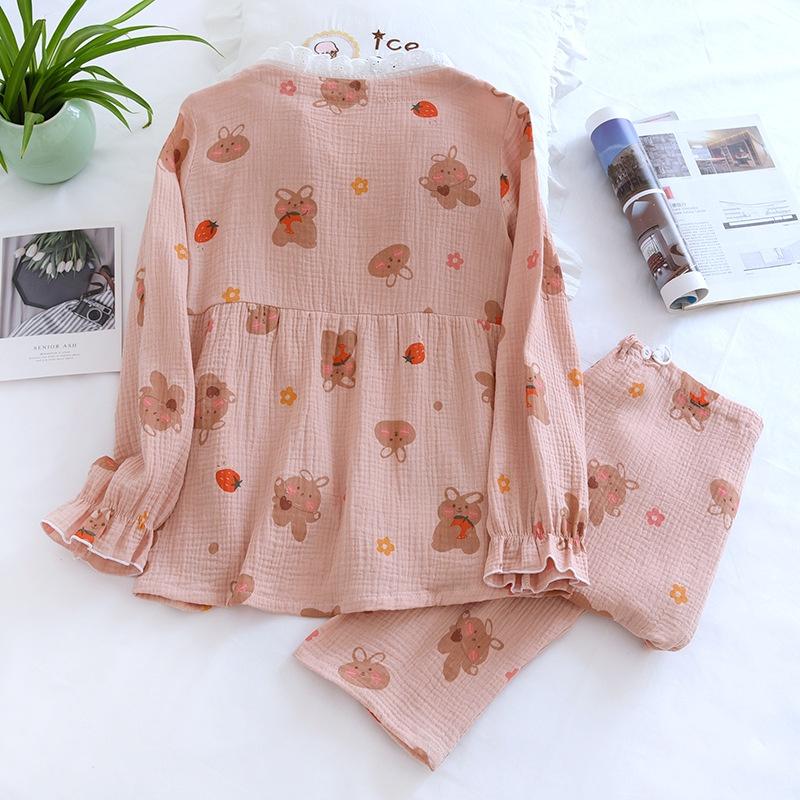 Bộ đồ bầu và sau sinh, kimono cho con bú AZ55 chất liệu muslin cao cấp