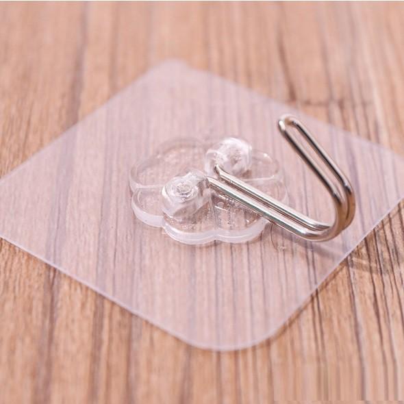 Móc treo tường siêu dính trong suốt có độ bền cao / Móc treo tường nhà bếp / phòng tắm chắc chắn