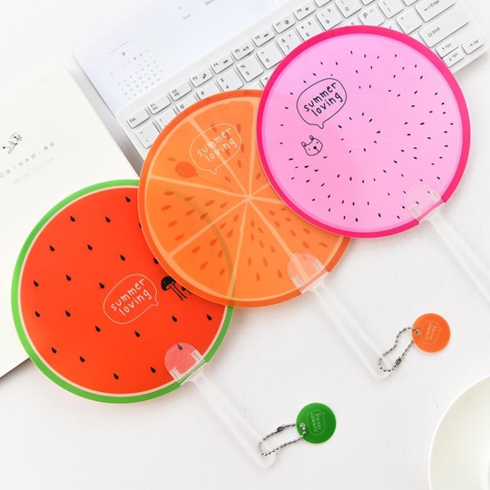 Quạt cầm tay cute hình trái cây & con vật set 10 cái ngẫu nhiên