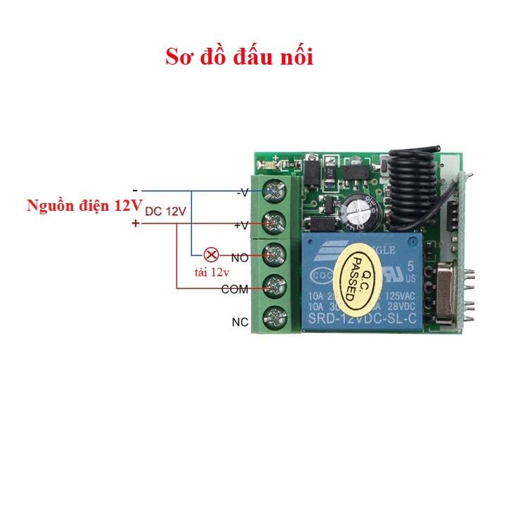 Công tắc điều khiển từ xa 12v, chống trộm gắn cho xe máy