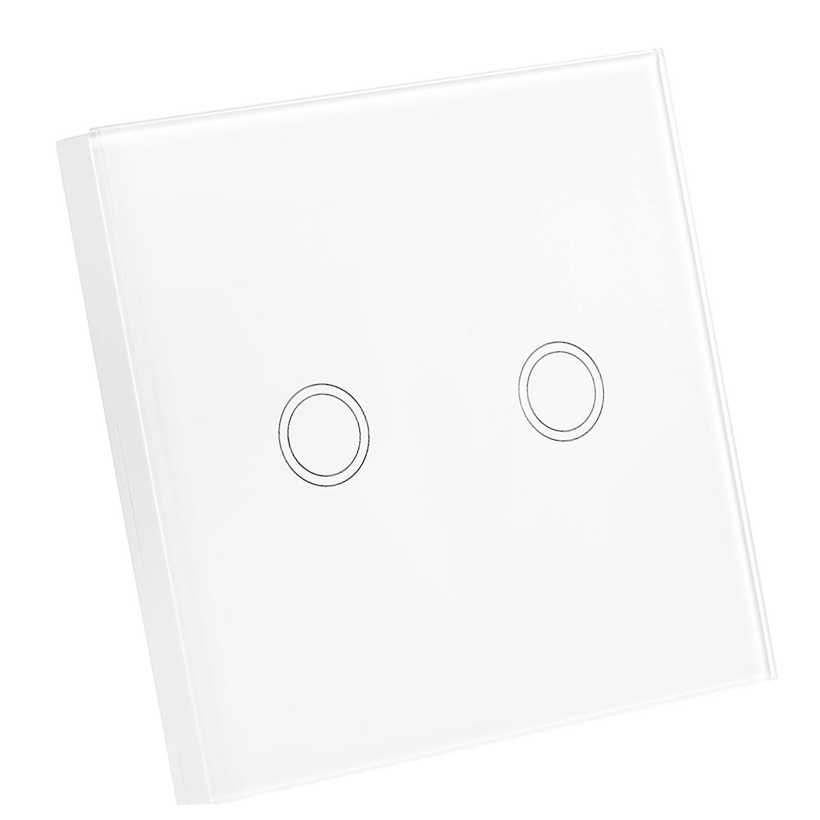 EWeLink 2CH T433 86 Type Luxury Wall Touch Panel Sticky 433MHz Wireless RF Remote Control Transmitter Automation Modules 2 Gang Support All SONOFF RF 433MHz Products Control Staircase Lamp