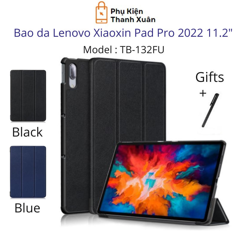 Bao da dành cho Lenovo Xiaoxin Pad Pro 2022 11.2" TB-132FU - Gập dựng được - Tặng kèm bút