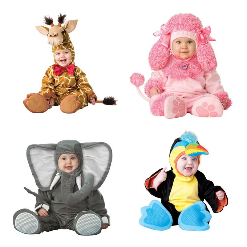 2021 Trang Phục Hóa Trang Halloween Bộ Quần Áo Bé Trai Bé Gái Khỉ Gấu Bắc Cực Romper Áo Liền Quần Trẻ Em Bộ Quần Áo Cho Bé Nón Vớ Tập Đi Cosplay Bộ