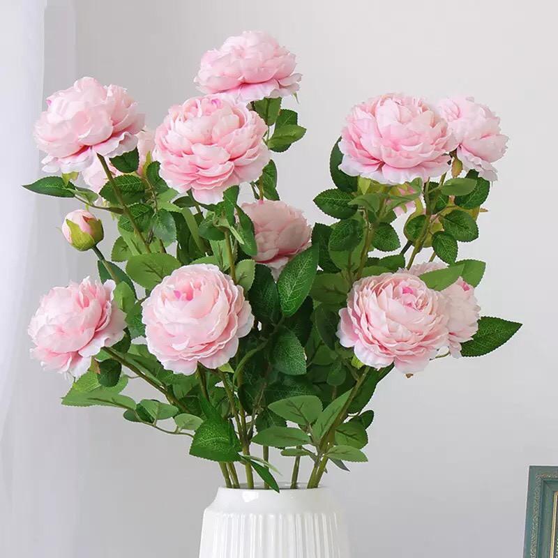 Cành hoa mẫu đơn Paeonia cao 61cm trang trí nhà cửa