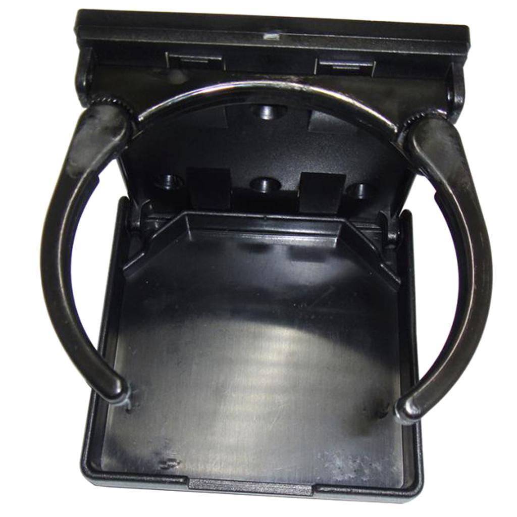 2x Adjustable Folding Black Nylon Drink Cup Holder for Boat Car Marine Rv