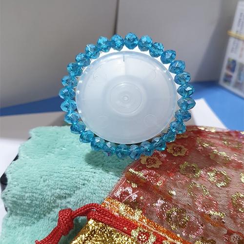Vòng tay chuỗi pha lê bánh cam nhiều màu 8li