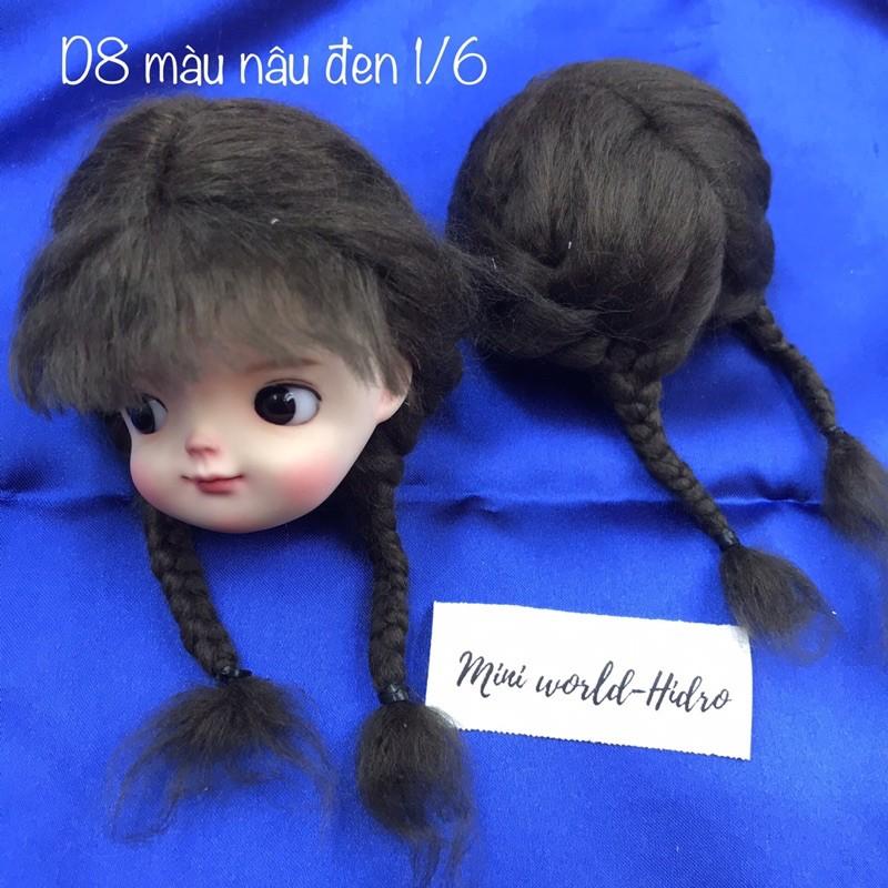 Wig len Tóc giả dành cho búp bê BJD Size 1/6 mong ming meng handmade