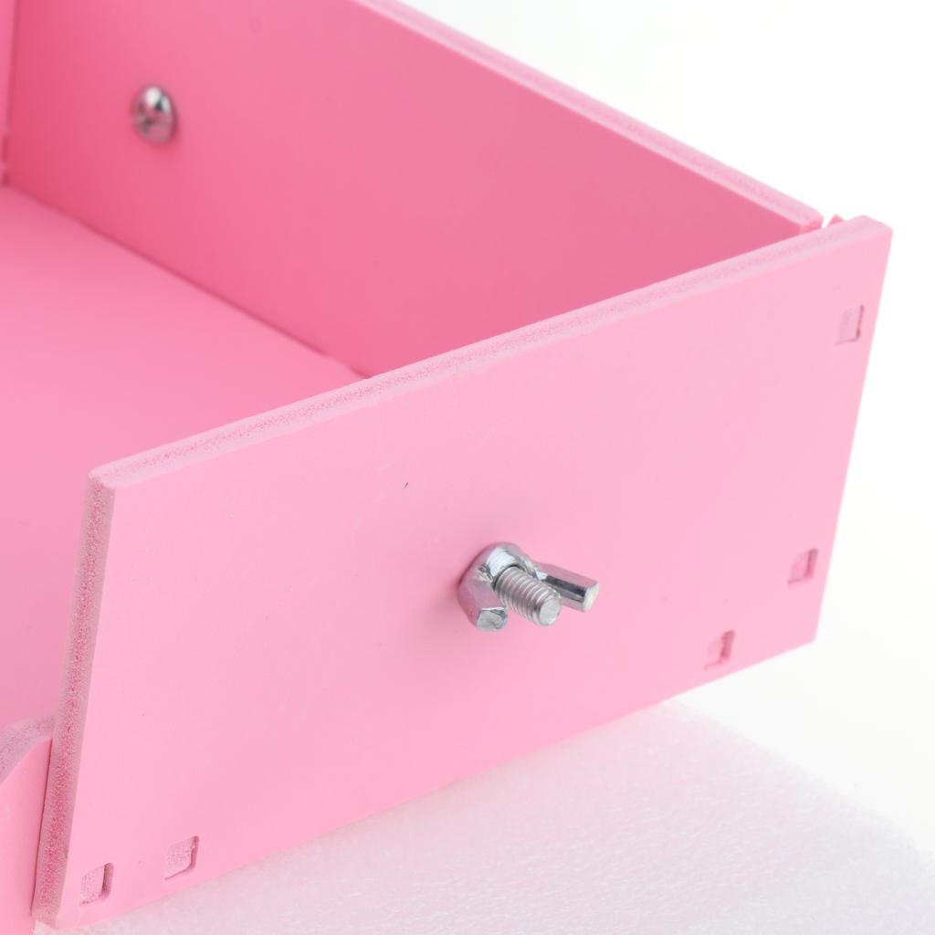Wooden Platform Swing and Ladder Set for Mouse Chinchilla Rat Gerbil Pink