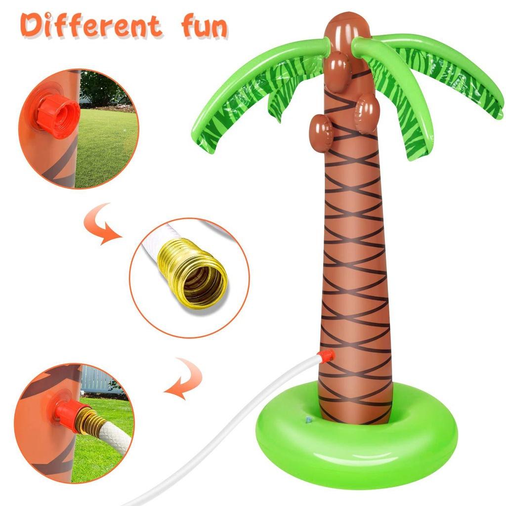 Dụng Cụ Phun Nước Hình Cây Dừa Bằng Nhựa Pvc Cho Trẻ Em
