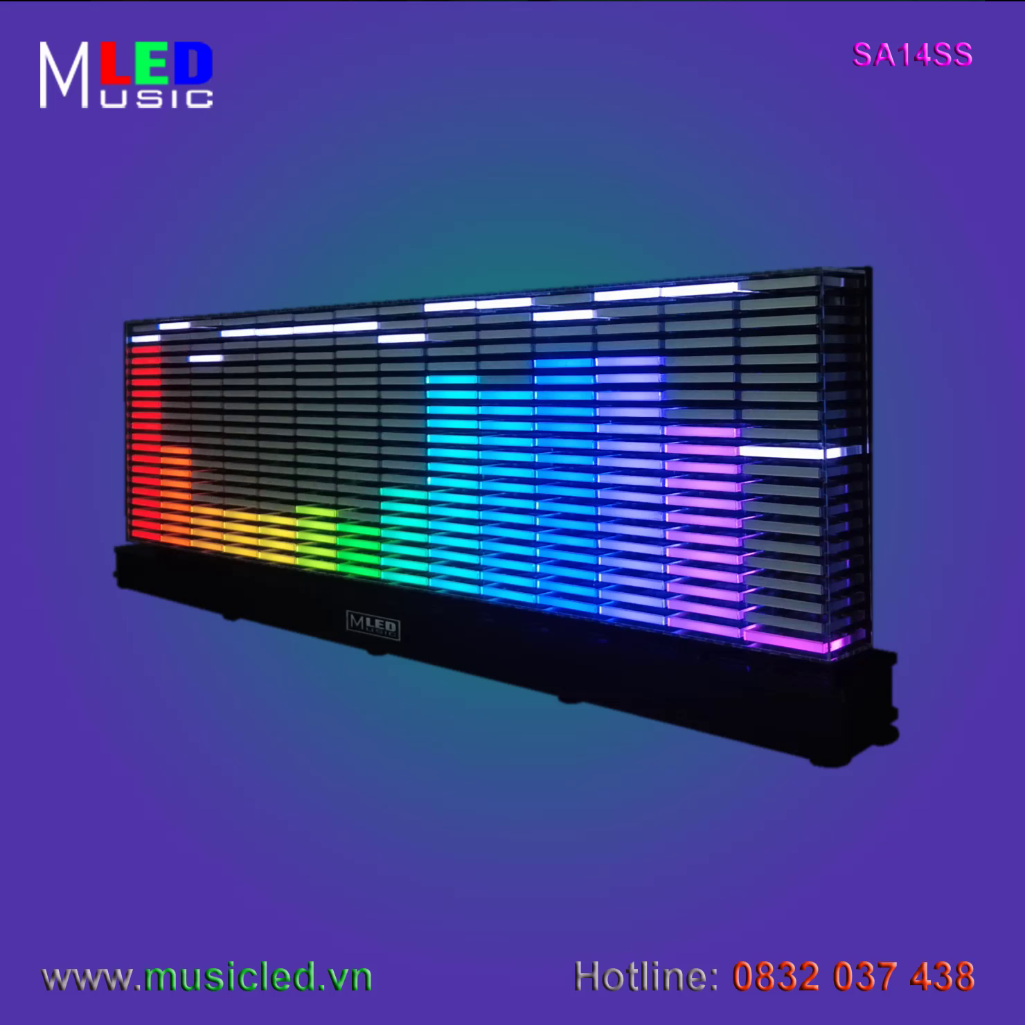 Dàn đèn Music LED nháy theo tần số nhạc 14 cột để bàn