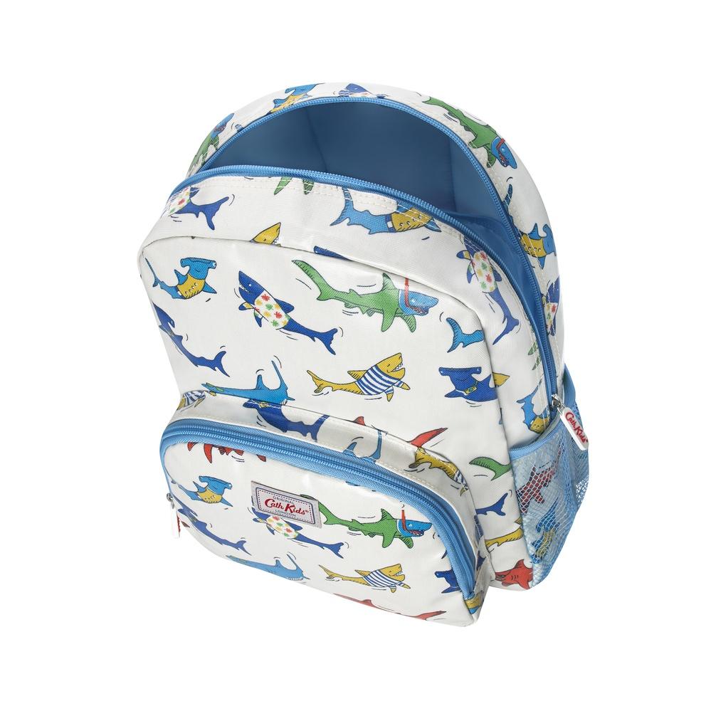 Cath Kidston - Balo trẻ em Large Backpack Summer Sharks - 1001693 - IVORY