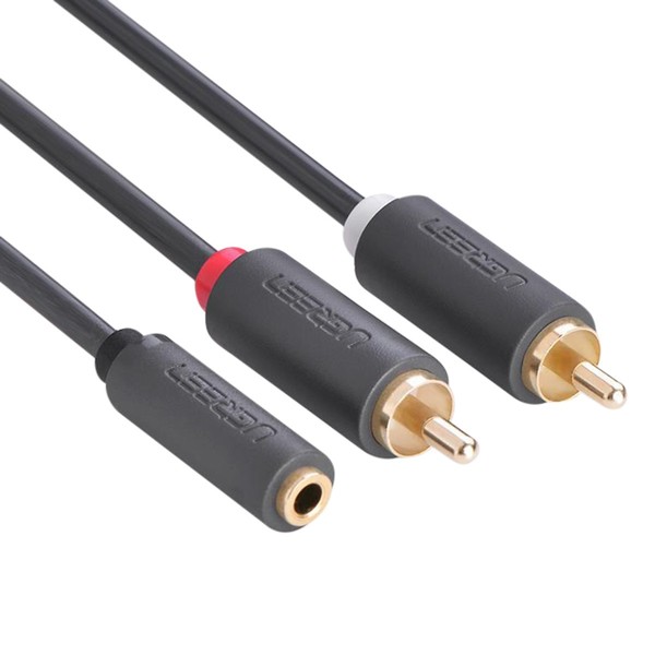 Dây AV 3.5 đầu âm ra 2 đầu RCA ( dương