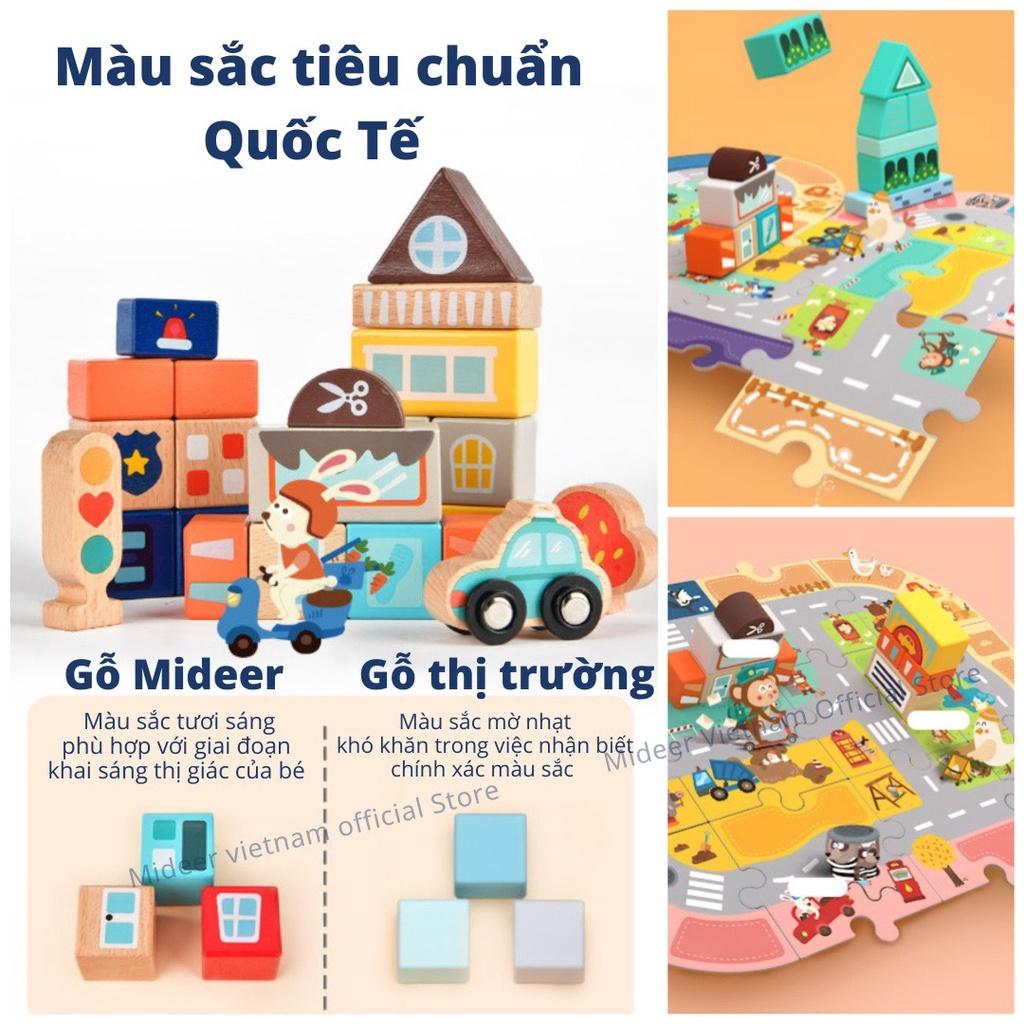 Đồ Chơi Gỗ Cao cấp Cho bé Mideer CITY BLOCKS 2,3,4,5 Tuổi