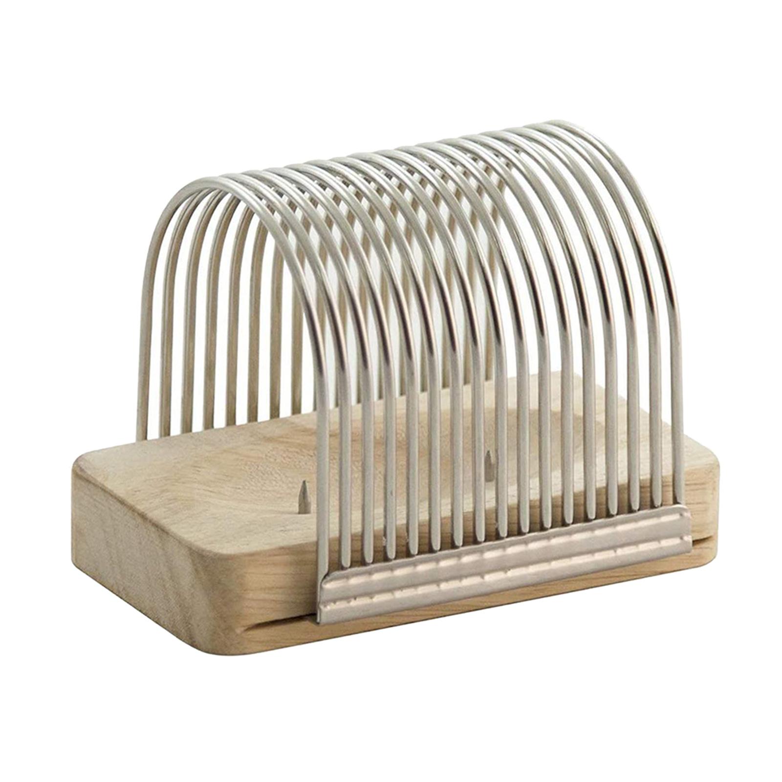 Stainless Steel Potato Slicing Rack Kitchen Tools with Wooden Rack