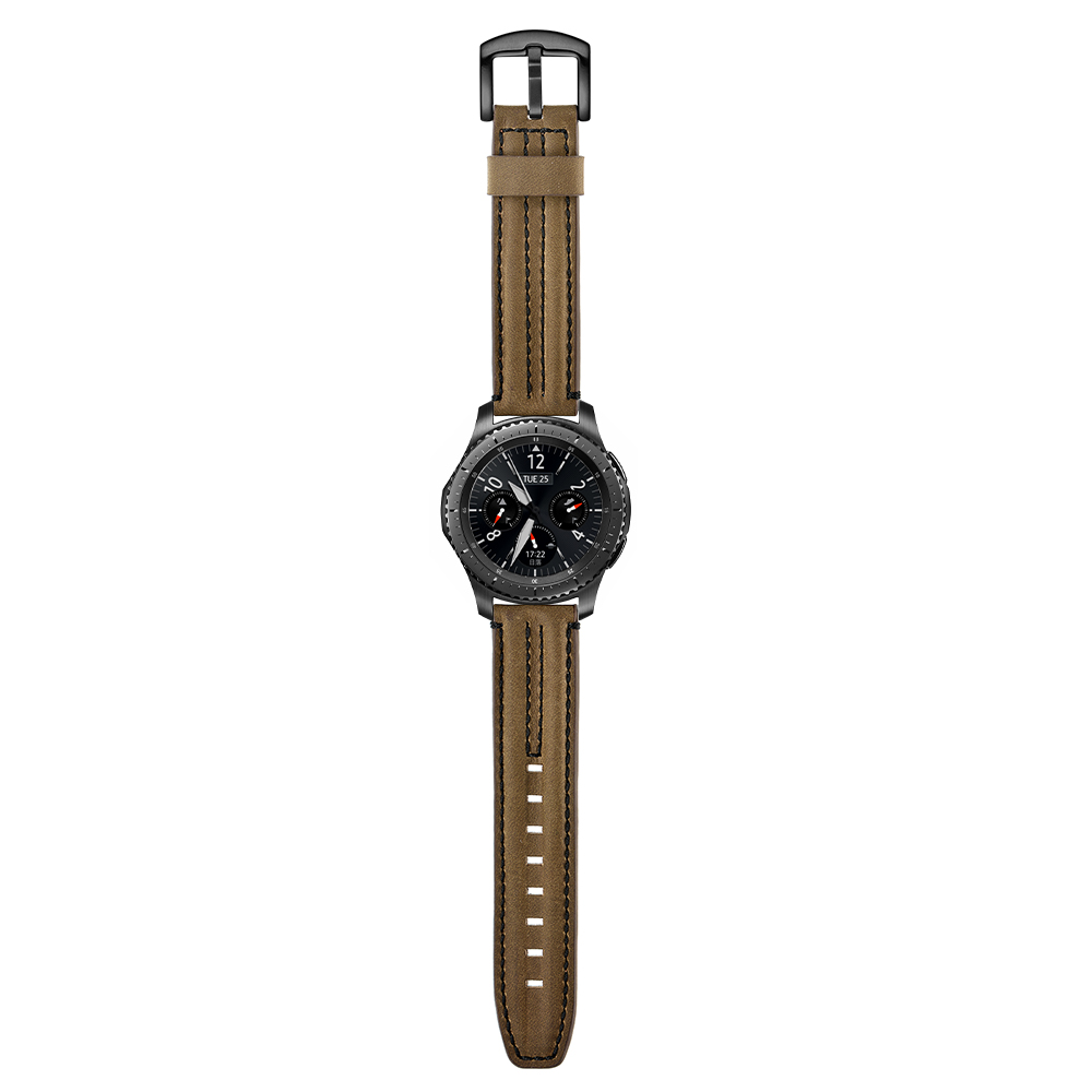Dây Da Bò Sinewy cho Galaxy Watch 3 45mm / Galaxy Watch 46 / Huawei Watch GT 2 / Ticwatch Pro (Size 22mm)