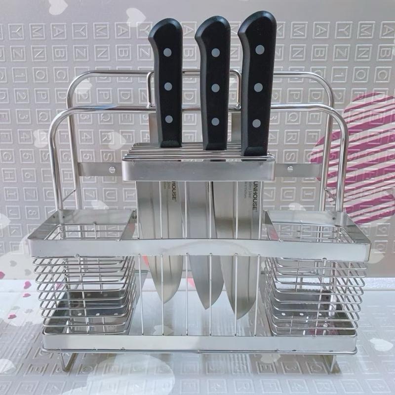 [AnhOtShop] Kệ để dao, thớt, đũa inox 304 dày dặn sáng bóng, Kệ để dao thớt inox 304 bản cao cấp, hàng loại 1
