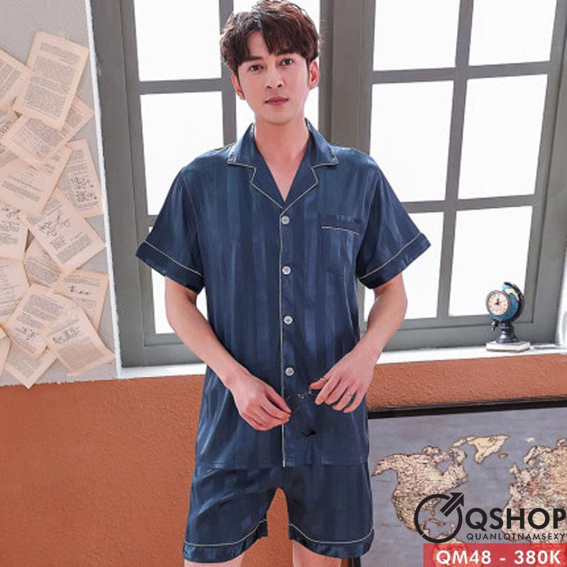 ĐỒ NGỦ PIJAMA NGẮN NAM THOẢI MÁI THOÁNG MÁT QM48