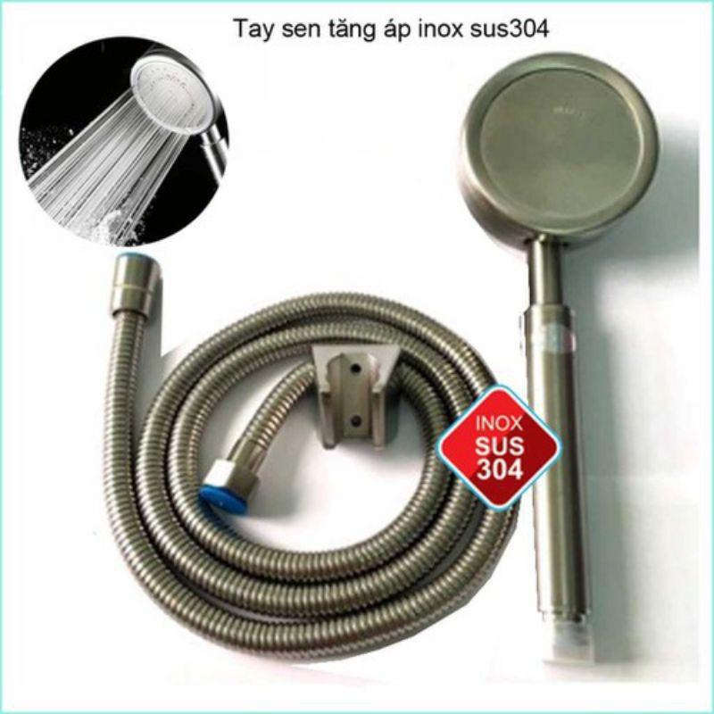 Bộ Sen tắm Tay sen tăng áp INOX SUS 304 cao cấp.tăng áp tới 300%,có video thực tế.